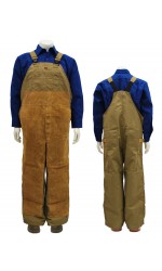 GB.713 PBI Kevlar FR Unlined Bib Overall with Leather Front